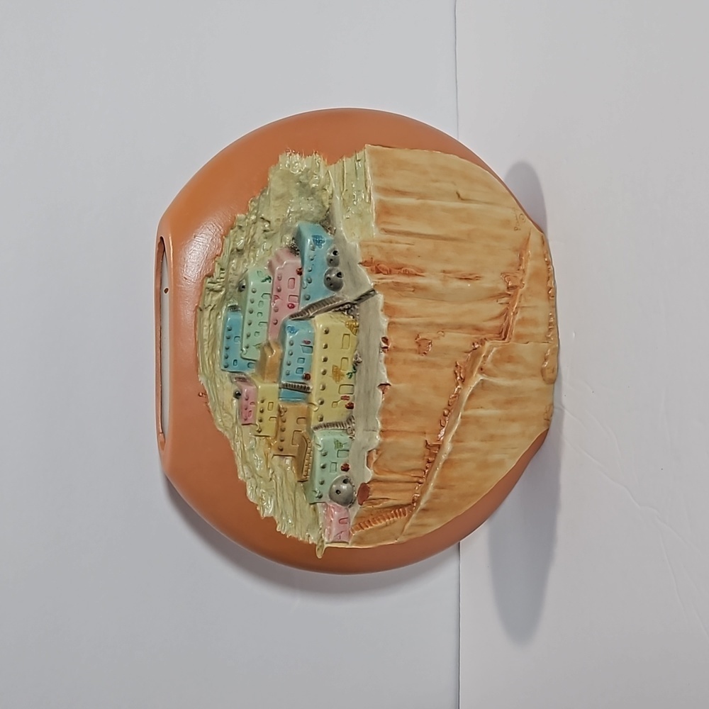 Vintage Southwest Large Ceramic Pueblo Settlement 3D Vase